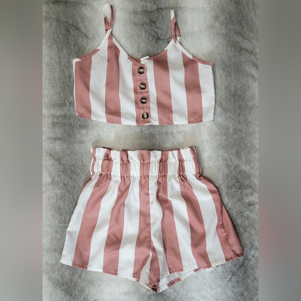 Girls Colorblock Cami and Shorts Set - Size 8